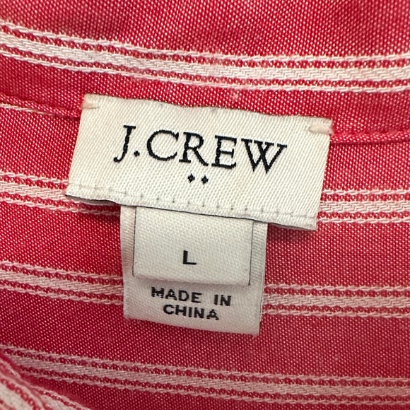 J. Crew Red and White Striped Blouse - Picture 2 of 5